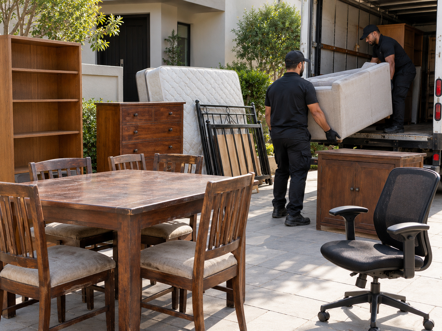 Wardrobe furniture removal team in Dubai