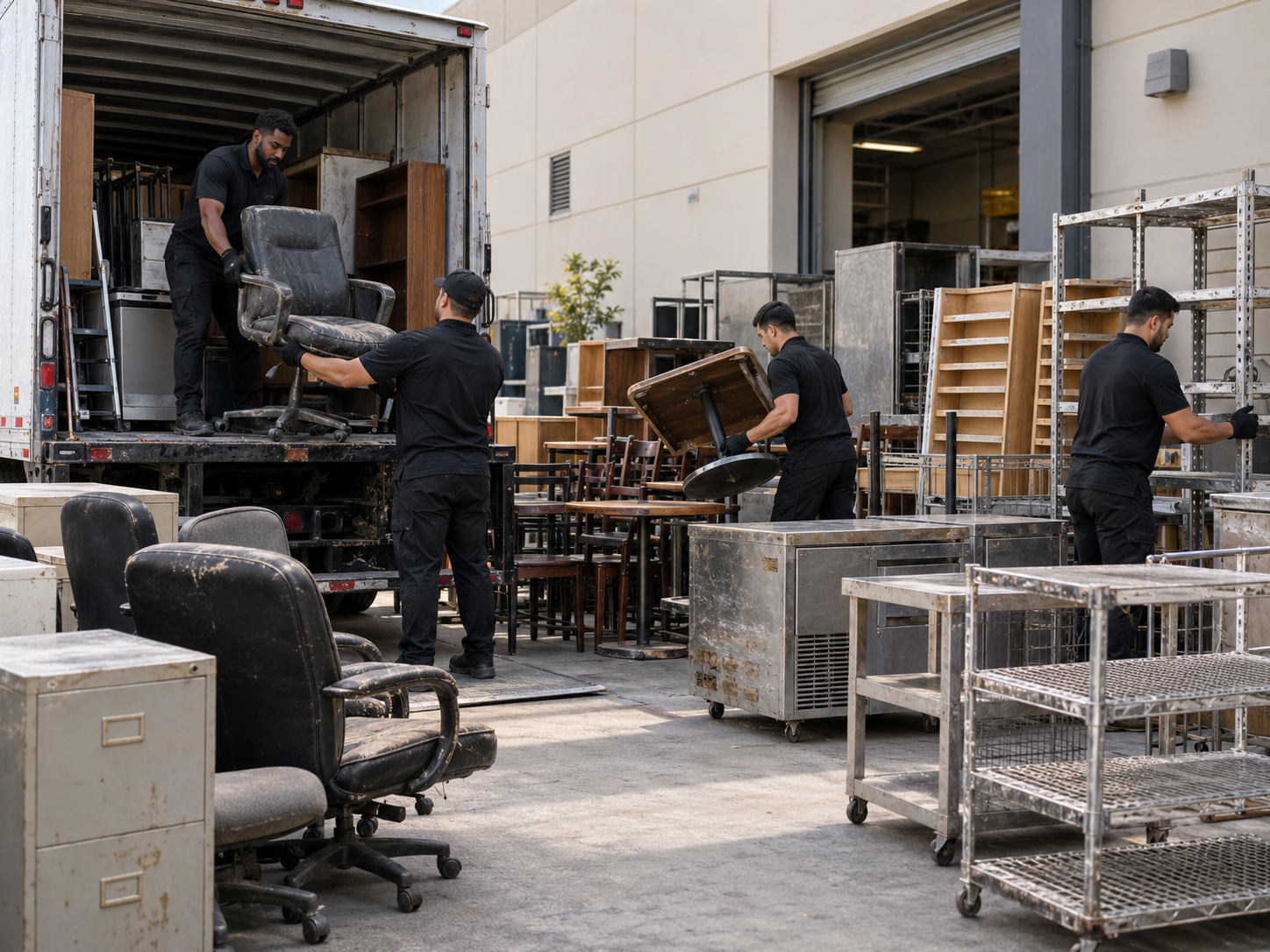Commercial property junk removal