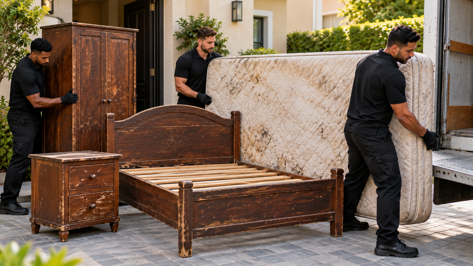 Mattress bed and bedroom furniture junk removal
