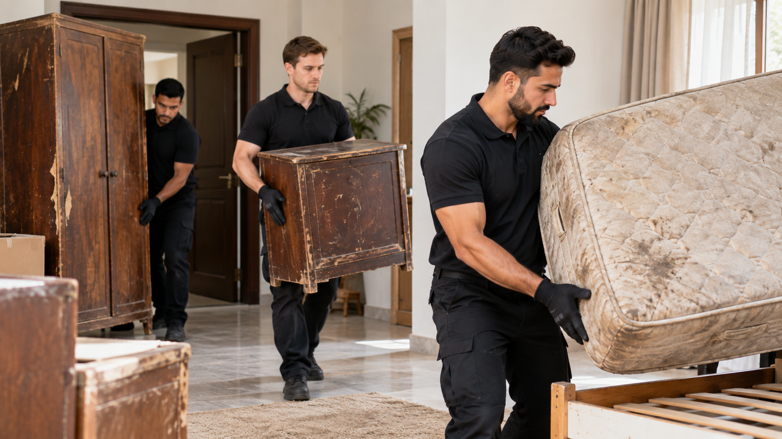Residential junk removal for old furniture and bulky household items